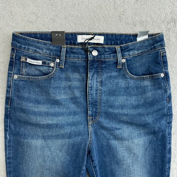 NEW Calvin Klein Women's Size 16/33 High Rise Skinny Ankle Jeans Blue J1082 - Picture 10 of 11